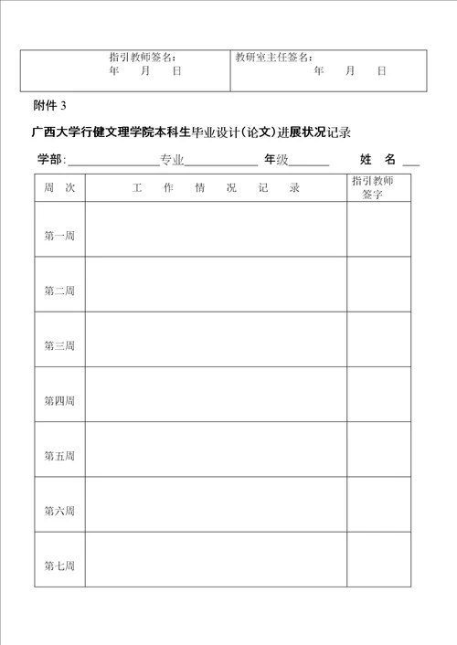 评阅表答辩记录表等各种表格学生用doc