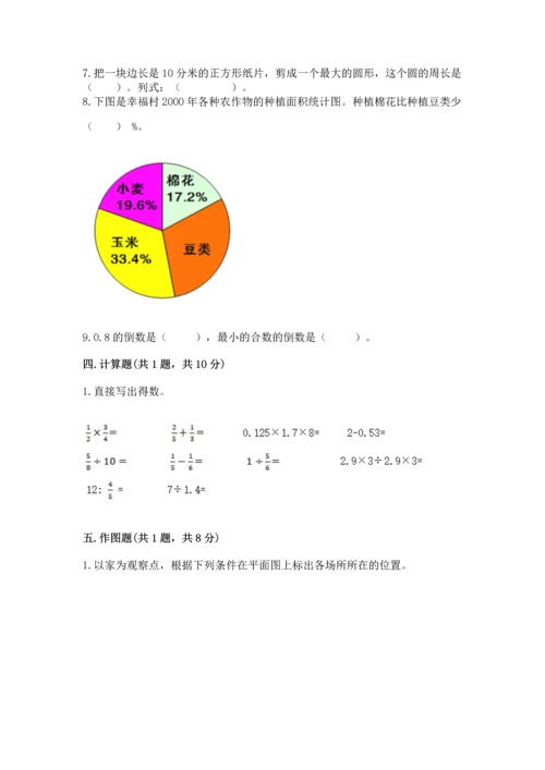 人教版六年级上册数学期末测试卷带答案（基础题）.docx