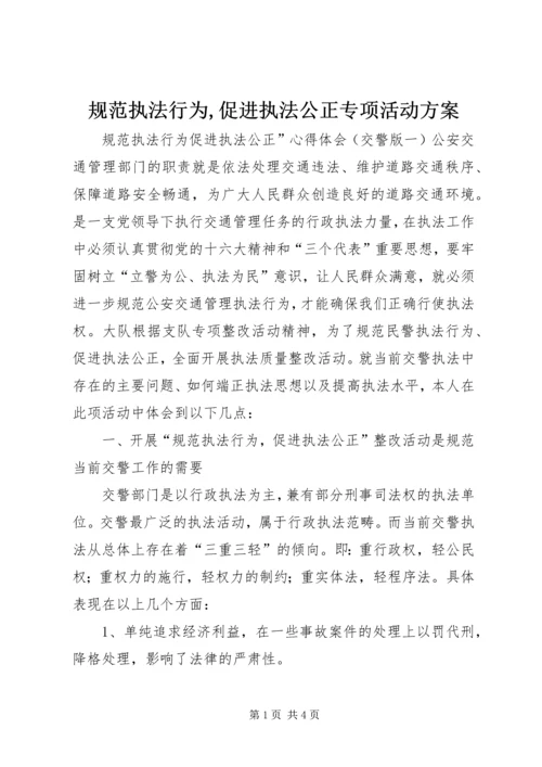 规范执法行为,促进执法公正专项活动方案.docx