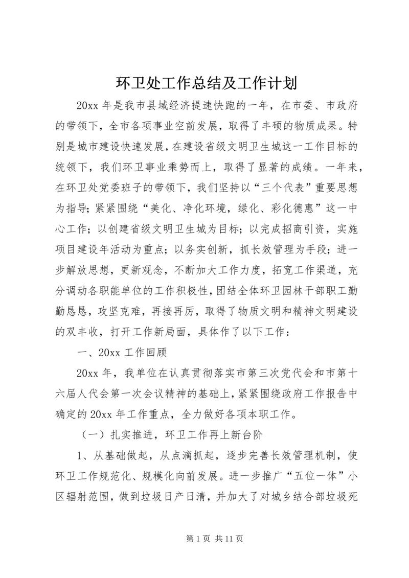 环卫处工作总结及工作计划 (3).docx