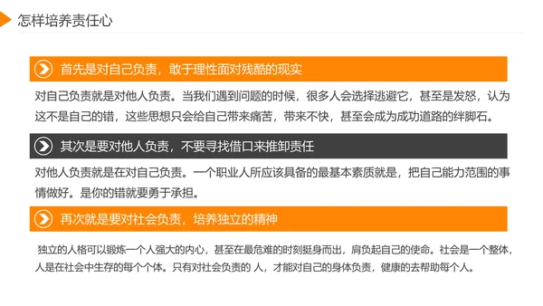 企业员工工作责任心塑造培训课件PPT模板