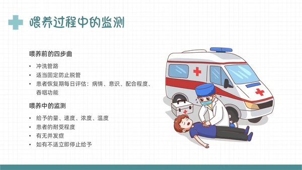 绿色扁平插画误吸的预防和管理PPT课件护理查房