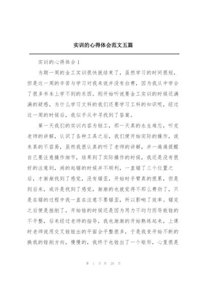 实训的心得体会范文五篇.docx