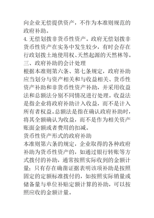 政府补助会计准则解读与会计处理实务.docx