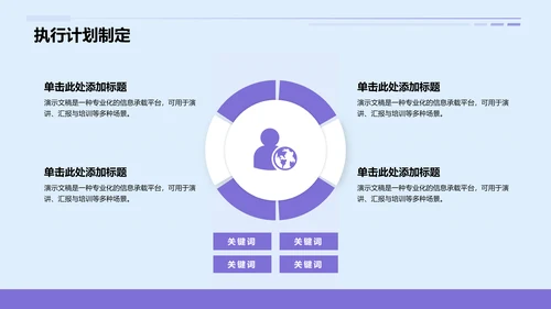 蓝色简约风通用行业工作计划PPT模板