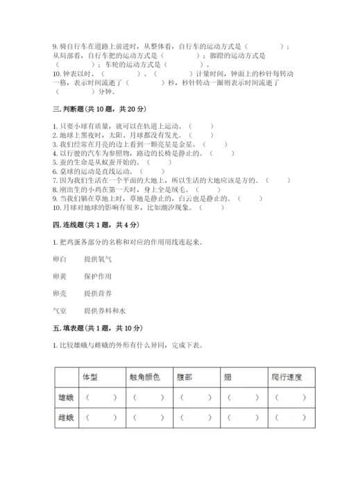 教科版科学三年级下册 期末测试卷精品（黄金题型）.docx