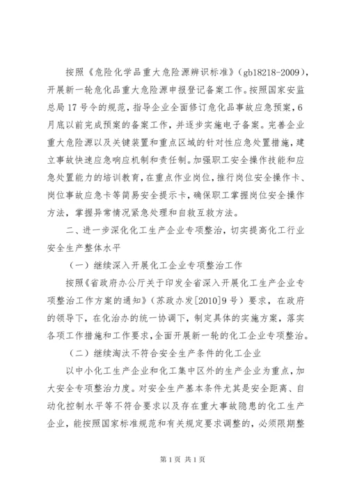 安监局关于危险化学品安全监管工作计划 (3).docx