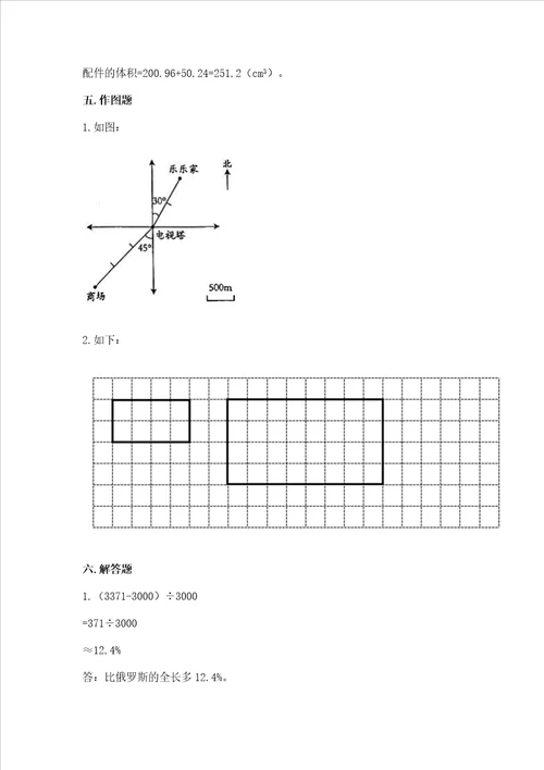 2022年六年级下册数学期末测试卷精品含答案