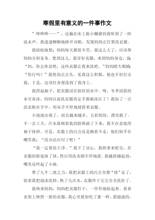 寒假里有意义的一件事作文.docx