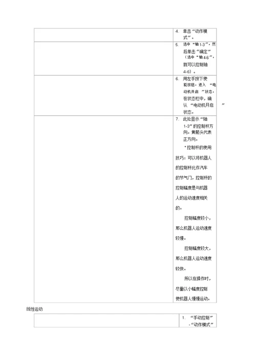 A机器人手动操作