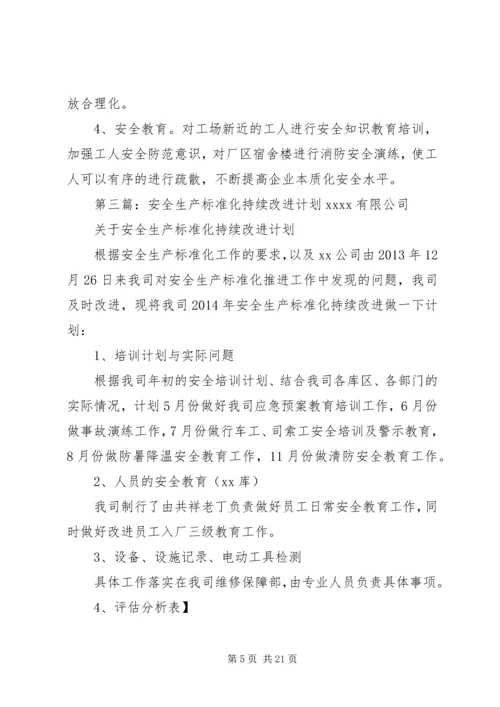 持续开展标准化建设计划和措施.docx