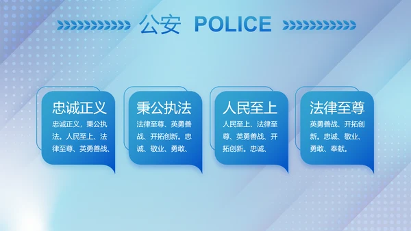 蓝色大气公安治安管理条例动态PPT