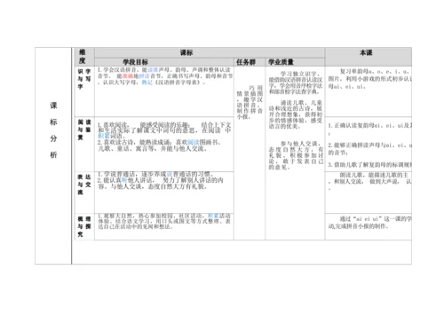 【新教材】10《ai ei ui》第一课时 教学设计