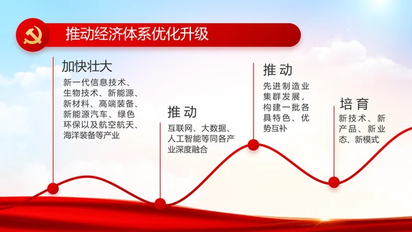 红色党建党支部党员主题党日微党课PPT模板