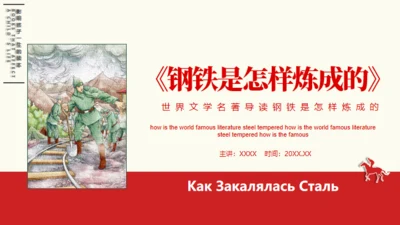 名著导读《钢铁是怎么炼成的》读书分享通用PPT