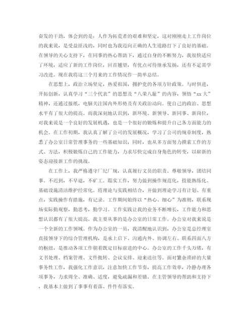 精编之年试用期工作总结范文.docx