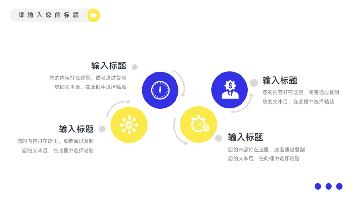 黄蓝潮流房地产项目介绍PPT模板