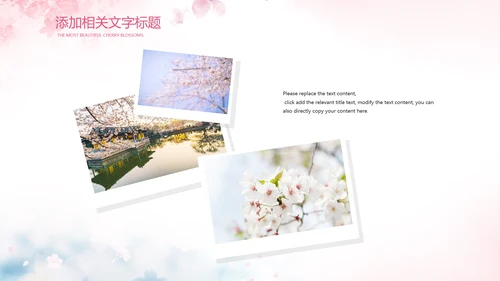 唯美浪漫十里桃花开樱花节樱花季桃花ppt