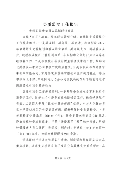 县质监局工作报告.docx