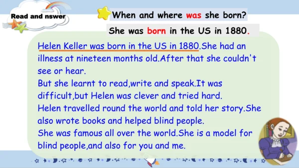 Module 7 Unit 2 She couldn't see or hear（课件）-外研版（三