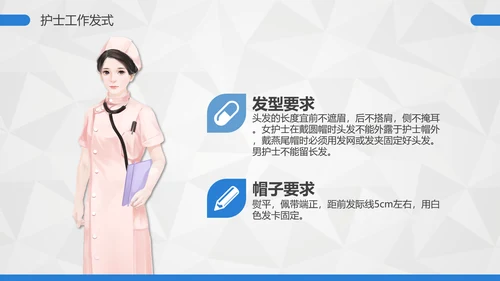 卡通护士护理礼仪培训PPT课件