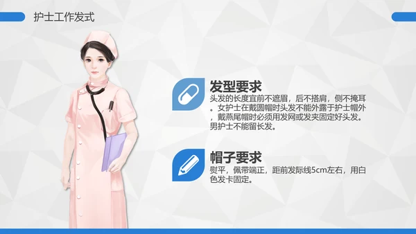 卡通护士护理礼仪培训PPT课件