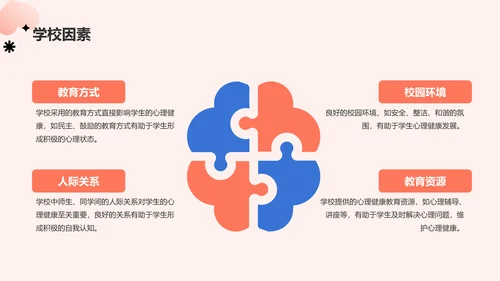 红色插画风心理健康主题班会PPT模板