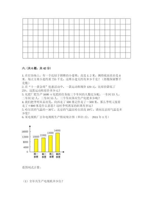 人教版六年级数学小升初试卷精品（夺分金卷）.docx