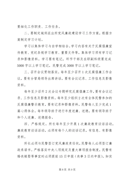 派出所党风廉政建设自查报告.docx