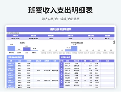班费收支台账