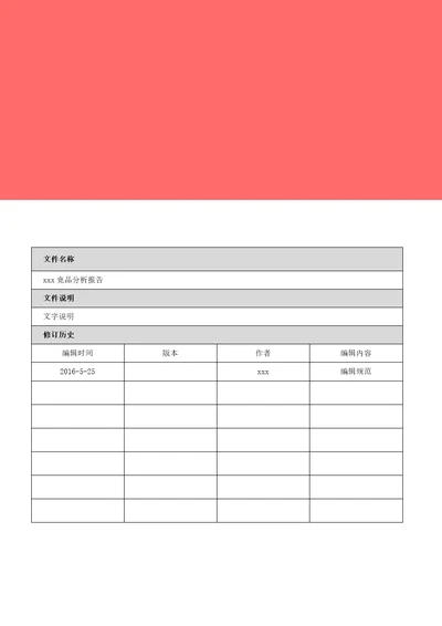 竞品分析报告模板