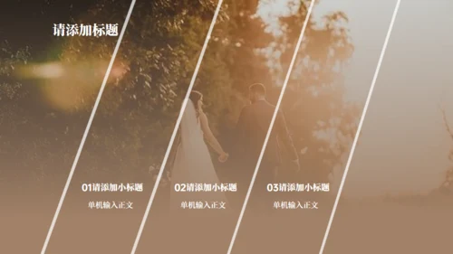 西式时尚婚礼I活动策划方案通用PPT模板