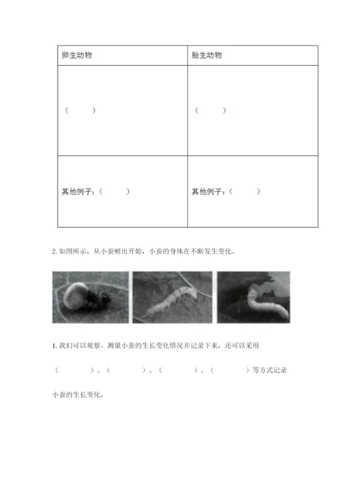 教科版科学三年级下册期末测试卷精品加答案.docx