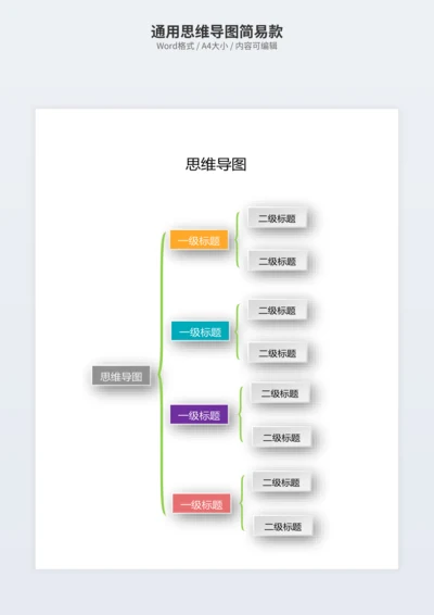 通用思维导图简易款