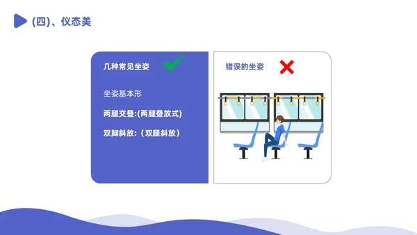 蓝白色商务插画风政务窗口人员礼仪培训商务培训PPT