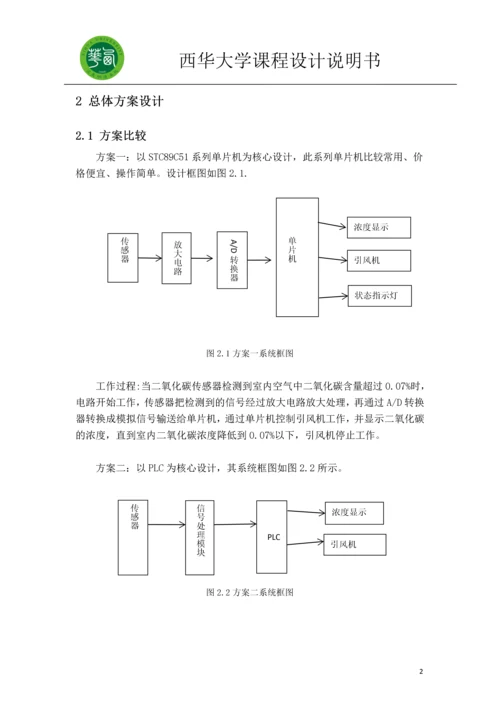 室内空气质量控制系统设计课程设计.docx