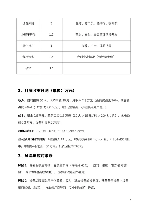 商业创业计划书