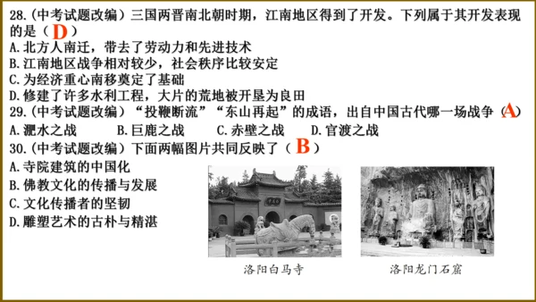 第四单元 三国两晋南北朝时期：政权分立与民族交融 复习课件