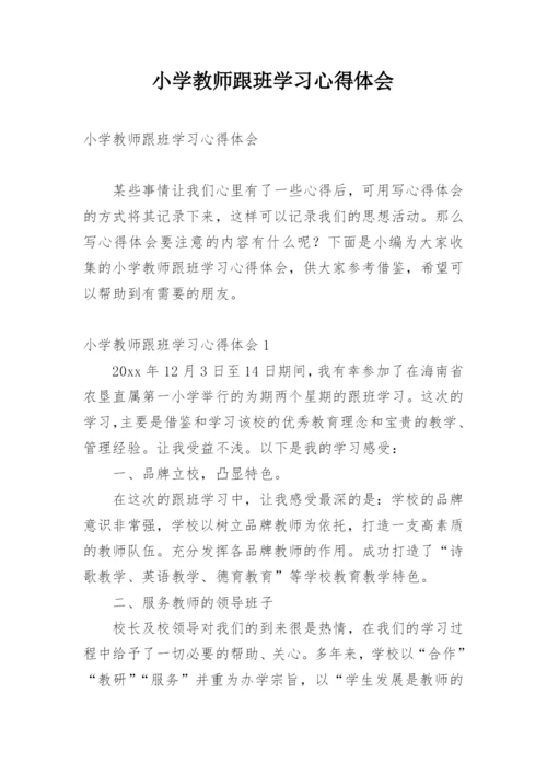 小学教师跟班学习心得体会_1.docx