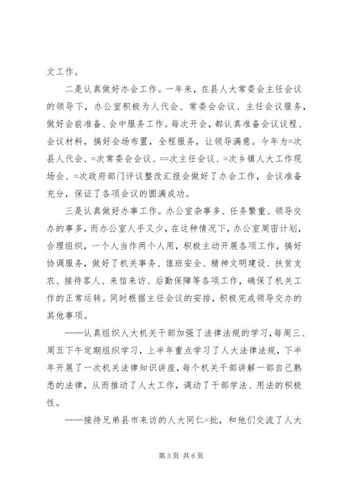 人大办公室某年度工作总结.docx