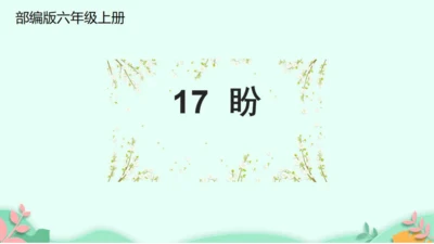 第17课 盼  课件