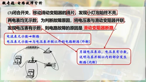 人教版 初中物理 九年级全册 第十六章 电压   电阻 微专题  电路故障分析课件（33页ppt）