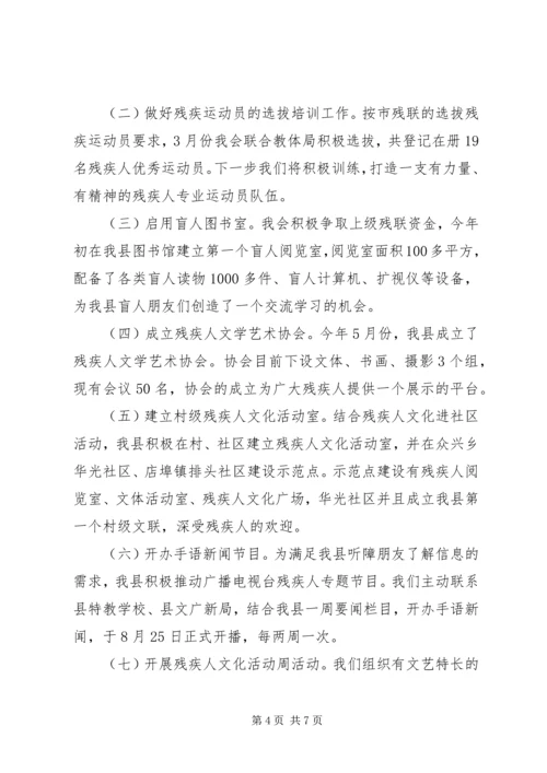 县残联年度工作报告 (2).docx