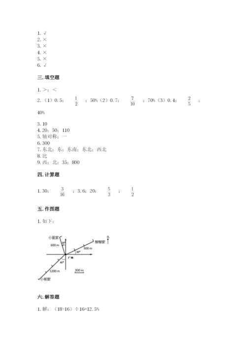 小学数学六年级上册期末考试试卷及完整答案（有一套）.docx