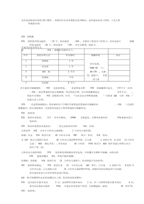 PCB使用管理规范A