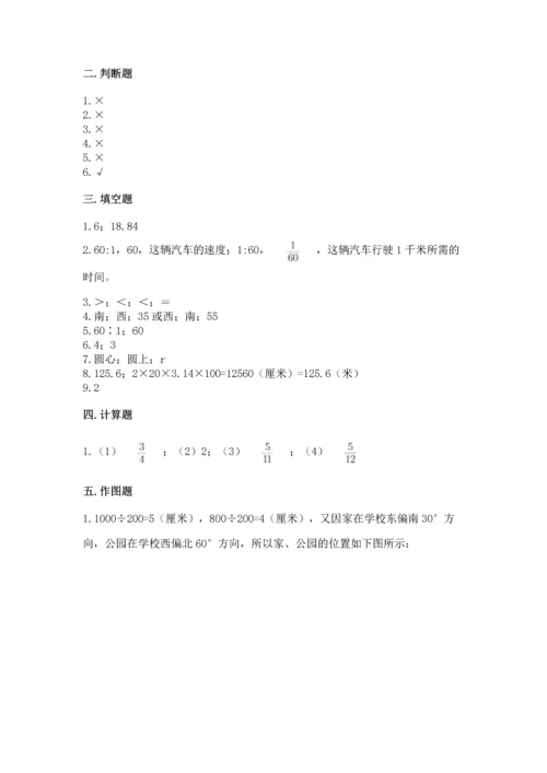 小学数学六年级上册期末测试卷往年题考.docx