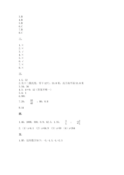 人教版六年级数学下学期期末测试题含答案【培优b卷】.docx