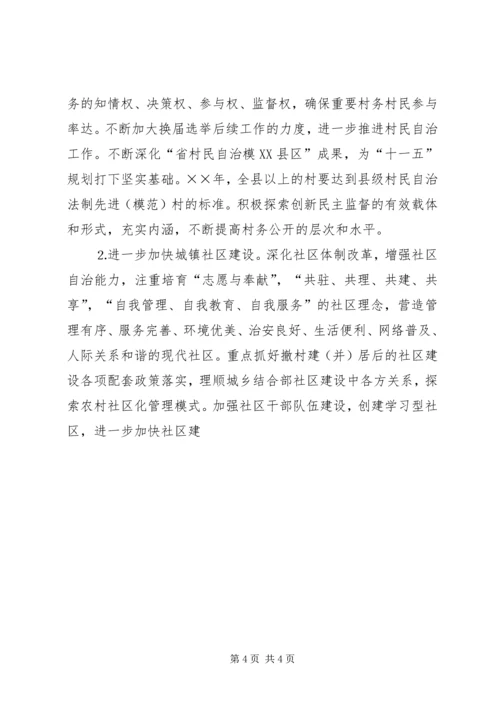 年民政工作基本思路工作计划 (4).docx