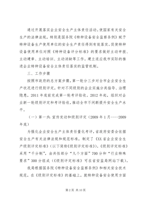 质监局企业特种设备安全检查方案.docx