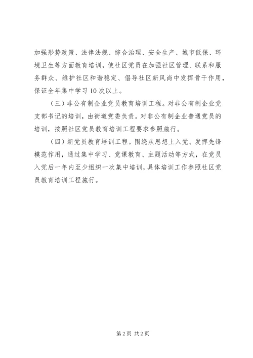 社区党员教育培训工作计划.docx